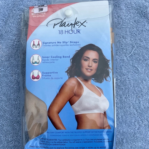 Brand New, 18 Hour Playtex 46C Tan Bra - Picture 2 of 5